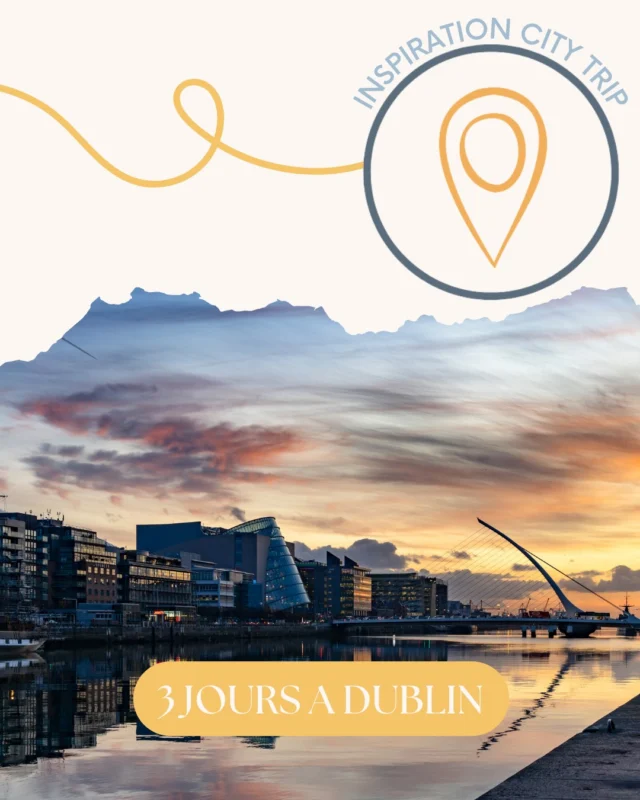 Ce mercredi, je vous emmène à Dublin 🍀Jour 1
Cette première journée est pensée pour une découverte en douceur, idéale pour se déconnecter sans stress. Commencez votre balade par Trinity College et sa bibliothèque, puis direction Merrion Square et son parc, entre façades élégantes et nature. En fin de journée, un passage par Temple Bar permet de ressentir l’énergie irlandaise et de savourer une bonne bière, sans se presser.Jour 2
Aujourd'hui, plongez dans l’histoire en découvrant le château de Dublin et la cathédrale Saint-Patrick qui offrent une immersion culturelle forte, avant une pause emblématique à la Guinness Storehouse, pour découvrir le savoir-faire irlandais. En fin d’après-midi, l’ambiance chaleureuse du Church Bar est idéale pour boire un verre ou dîner, et simplement profiter du moment.Jour 3
St Stephen’s Green offre une parenthèse de tranquillité, parfaite pour ralentir avant le retour. Grafton Street, O’Connell Street et Christ Church rythment cette dernière journée entre ville, shopping et nature. Traversez le Millennium Bridge à la tombée de la nuit, pour profiter de ses jolis néons.Un itinéraire équilibré, parfait pour une escapade à deux où l’on prend le temps de savourer chaque moment, sans charge mentale.💬Vous rêvez d’un city-trip pensé pour vous, adapté à votre rythme ?
📞Parlons de votre voyage sur mesure lors d'un appel découverteCélia, votre travel planner 🫶#organisationvoyage #chargementale #travelplanner #citytrip #inspirationvoyage